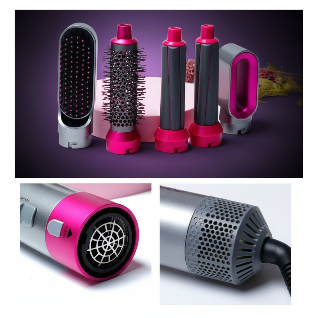 SECADOR Y CEPILLO  5 EN 1